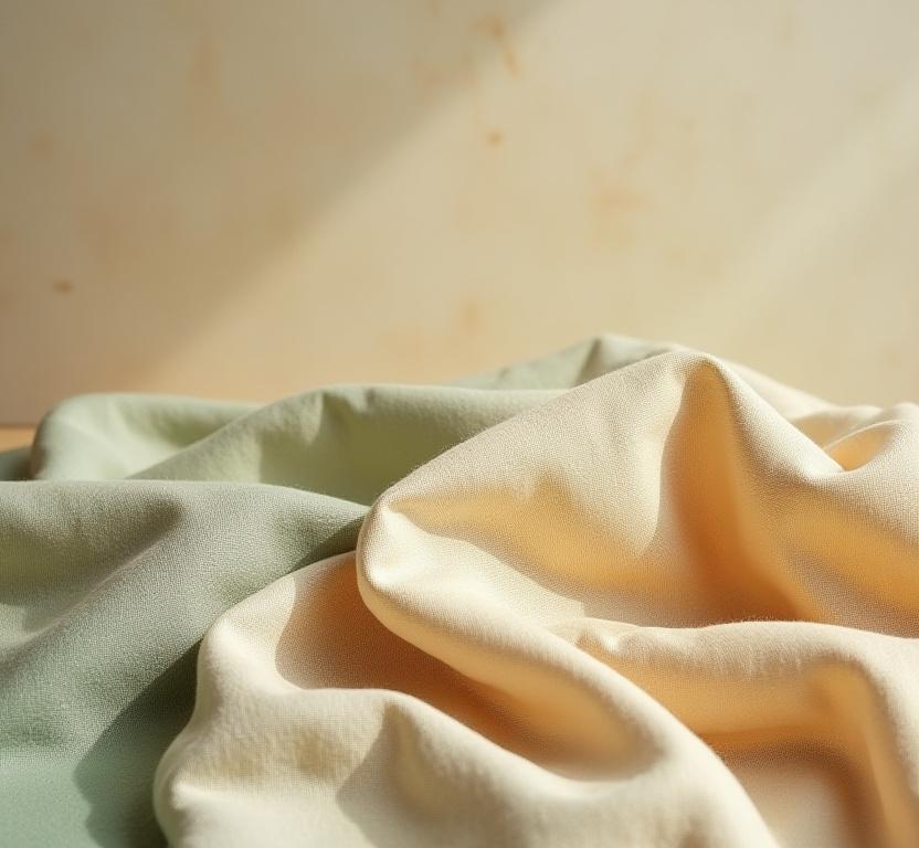 草木染めリネン生地